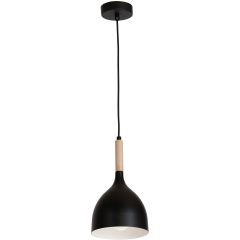 Luminex Noak Wood 1191 lampa wisząca 1x60 W czarna