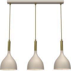 Luminex Noak 4006 lampa wisząca 3x60 W złota-beżowa