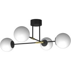 Luminex Glame 4273 lampa podsufitowa 4x15 W biała-czarna
