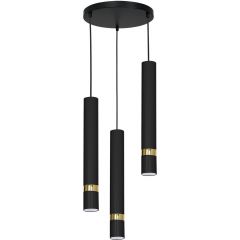 Luminex Reno 5171 lampa wisząca 3x8 W czarna