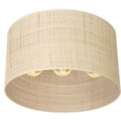 Luminex Rattan 5275 lampa podsufitowa 3x60 W beżowa