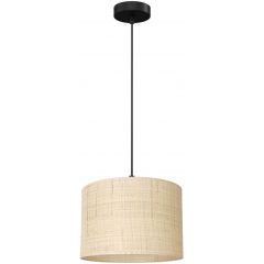 Luminex Rattan 5279 lampa wisząca 1x60 W czarna