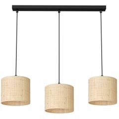 Luminex Rattan 5281 lampa wisząca 3x60 W czarna