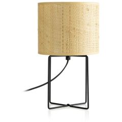 Luminex Rattan 5293 lampa stołowa 1x15 W czarna