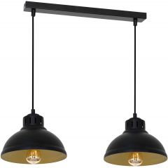 Luminex Sven 9143 lampa wisząca 2x60 W czarna