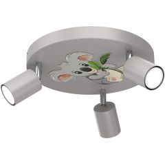 Luminex Fun 9307 lampa podsufitowa 3x8 W szara