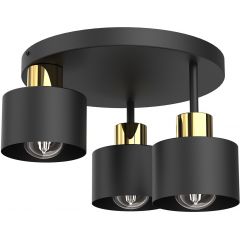 Luminex Parkla 9855 lampa podsufitowa 1x15 W czarna-złota