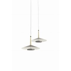 Mantra Orion 7306 lampa wisząca 2x8 W czarna-mosiądz