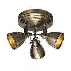 Markslöjd Fjällbacka 104050 lampa podsufitowa 3x40 W mosiądz