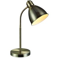 Markslöjd Nitta 105131 lampa biurkowa 1x60 W mosiądz