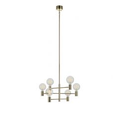 Markslöjd Capital 106418 lampa wisząca 6x60 W mosiądz