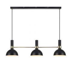 Markslöjd Larry 106971 lampa wisząca 3x60 W czarna