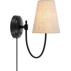 Markslöjd Amar 108907 kinkiet 1x40 W czarny-beżowy