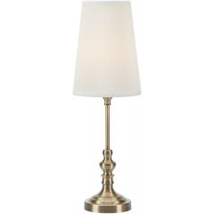 Markslöjd Noble 108969 lampa stołowa 1x40 W biała-mosiądz