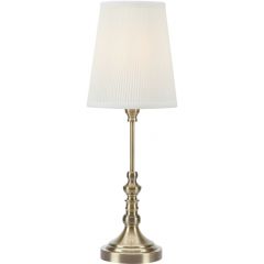 Markslöjd Noble 108970 lampa stołowa 1x40 W biała-mosiądz