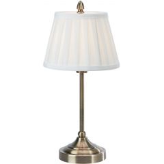 Markslöjd Oxford 108973 lampa stołowa 1x40 W biała-mosiądz