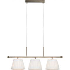 Markslöjd Oxford 108975 lampa wisząca 3x40 W biała-mosiądz