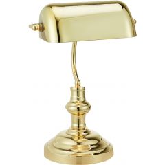 Markslöjd Bankers 108977 lampa stołowa 1x40 W mosiądz