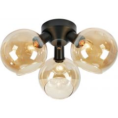 Markslöjd Artis 108997 lampa podsufitowa 3x40 W czarna-bursztynowa