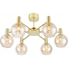 Markslöjd Ambra 109152 lampa podsufitowa 6x40 W mosiądz-bursztynowa