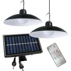 Milagro Saturn EKO9151 lampa solarna wisząca 2x12 W czarny