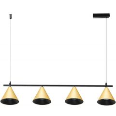 Milagro Cone ML1125 lampa wisząca 4x10 W czarna-złota Milagro Cone ML1125 lampa wisząca 4x10 W czarna-złota