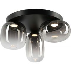 Milagro Vaso ML1412 lampa podsufitowa 3x12 W czarna-przydymiona