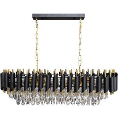 Milagro Cristal ML2518 lampa wisząca x10 W czarna-złota