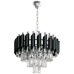 Milagro Cristal ML2519 lampa wisząca 5x10 W czarna-chrom