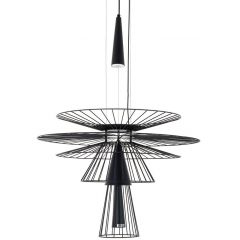 Moosee Sesto MSE1501100139 lampa wisząca 2x5 W czarna
