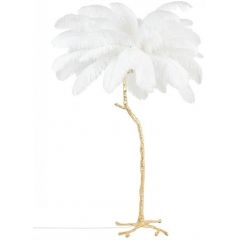 Moosee Tiffany MSE1501100417 lampa stojąca 5x40 W biała-złota