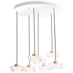 MaxLight Lipari P0544 lampa wisząca powyżej 6x38 W przezroczysta-złota