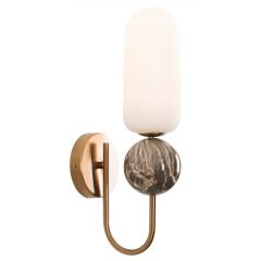 MaxLight Nova W0380 kinkiet 1x7 W biały-złoty MaxLight Nova W0380 kinkiet 1x7 W biały-złoty