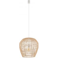 Nowodvorski Lighting Haiti 11163 lampa wisząca 1x25 W biała-drewno