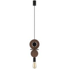 Nowodvorski Lighting Drops Wood 11175 lampa wisząca 1x25 W czarna-drewno