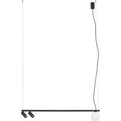 Nowodvorski Lighting Fourty III 11447 lampa wisząca 3x10 W biała-czarna