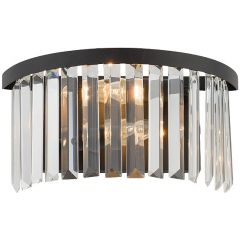 Nowodvorski Lighting Cristal 7633 kinkiet 2x25 W czarny-przezroczysty