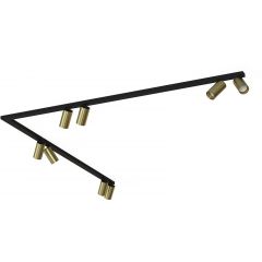 Nowodvorski Lighting Mono 7755 lampa podsufitowa x10 W czarna-mosiądz