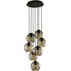 Nowodvorski Lighting Vetro 9131 lampa wisząca x25 W czarna-przydymiona