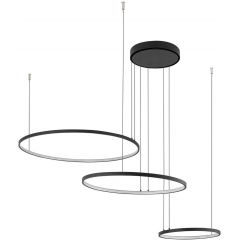 Nowodvorski Lighting Circolo Led 10817 lampa wisząca 3x45 W czarna