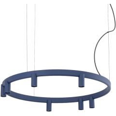 Nowodvorski Fourty Round LED 12283 lampa wisząca x10 W niebieska