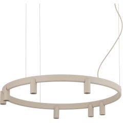 Nowodvorski Fourty Round LED 12284 lampa wisząca x10 W beżowa