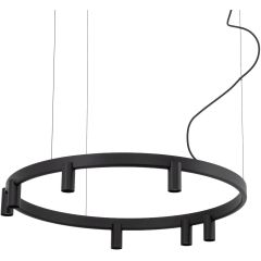 Nowodvorski Fourty Round LED 12285 lampa wisząca x9 W czarna