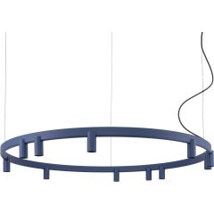Nowodvorski Fourty Round LED 12286 lampa wisząca x10 W niebieska