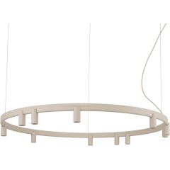 Nowodvorski Fourty Round LED 12287 lampa wisząca x10 W beżowa