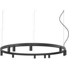 Nowodvorski Fourty Round LED 12288 lampa wisząca x10 W czarna