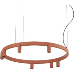 Nowodvorski Fourty Round LED 12418 lampa wisząca x10 W czerwona