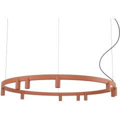 Nowodvorski Fourty Round LED 12420 lampa wisząca x10 W czerwona