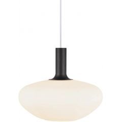 Nordlux Alton 48973001 lampa wisząca 1x60 W biała-czarna-mosiądz