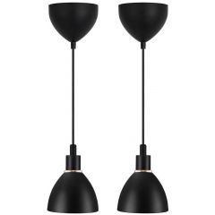 Nordlux Ray 63233003 lampa wisząca 2x40 W czarna Nordlux Ray 63233003 lampa wisząca 2x40 W czarna